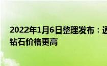 2022年1月6日整理发布：通常无荧光钻石的价格比有荧光钻石价格更高