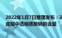 2022年1月7日整理发布：决定肌肤含水量的关键因素是真皮层中透明质酸钠的含量