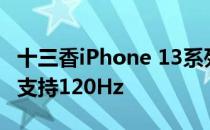 十三香iPhone 13系列中只有Pro及Max版本支持120Hz