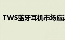 TWS蓝牙耳机市场应该是遍地开花百家争鸣