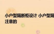 小户型隔断柜设计 小户型隔断柜怎么做比较好 有什么需要注意的 