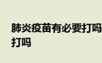 肺炎疫苗有必要打吗崔玉涛 肺炎疫苗有必要打吗 