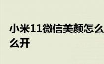 小米11微信美颜怎么设置 小米11视频美颜怎么开 