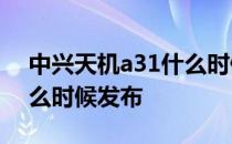 中兴天机a31什么时候发售 中兴天机A31什么时候发布 