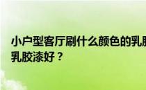 小户型客厅刷什么颜色的乳胶漆？谁知道客厅用什么颜色的乳胶漆好？