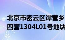 北京市密云区谭营乡6005号地块和朝阳区王四营1304L01号地块