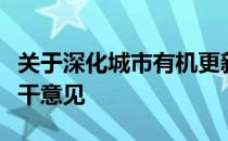 关于深化城市有机更新推进历史风貌保护的若干意见