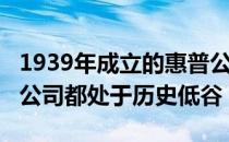 1939年成立的惠普公司和1994年诞生的雅虎公司都处于历史低谷