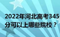 2022年河北高考345分可以报哪些大学？345分可以上哪些院校？