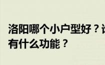 洛阳哪个小户型好？谁能告诉我洛阳的小户型有什么功能？