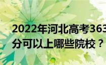 2022年河北高考363分可以报哪些大学 363分可以上哪些院校？