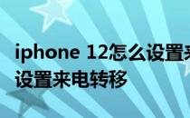 iphone 12怎么设置来电转接 iphone12怎么设置来电转移 