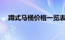 蹲式马桶价格一览表 请问蹲式马桶价钱 