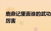 鹿鼎记里面谁的武功最好 鹿鼎记谁的武功最厉害 