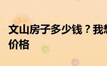 文山房子多少钱？我想问一下云南文山房子的价格