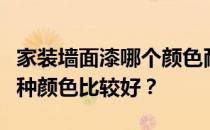 家装墙面漆哪个颜色耐看？谁知道内墙涂料哪种颜色比较好？