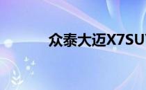 众泰大迈X7SUV国内首张照片