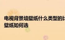 电视背景墙壁纸什么类型的比较好 我想请教大家电视背景墙壁纸如何选 