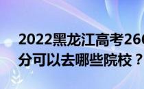 2022黑龙江高考266分可以报哪些大学266分可以去哪些院校？