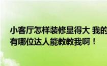 小客厅怎样装修显得大 我的客厅小怎样装修显得大呢 有没有哪位达人能教教我啊！ 