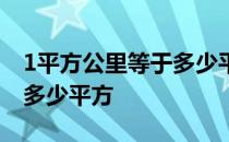 1平方公里等于多少平方米呀 1平方公里等于多少平方 