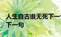 人生自古谁无死下一句抖音 人生自古谁无死 下一句 