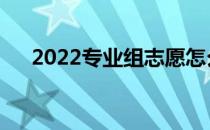 2022专业组志愿怎么填的方法是什么？