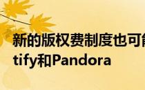 新的版权费制度也可能在更小的范围内给Spotify和Pandora