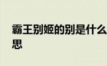 霸王别姬的别是什么意思 霸王别姬是什么意思 