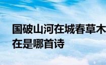 国破山河在城春草木深是谁写的诗 国破山河在是哪首诗 