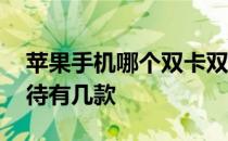 苹果手机哪个双卡双待性价比高 苹果双卡双待有几款 