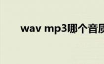 wav mp3哪个音质好（WAV MP3）