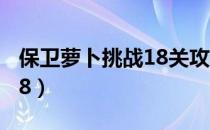 保卫萝卜挑战18关攻略解法（保卫萝卜挑战18）