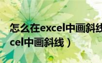 怎么在excel中画斜线并上下打字（怎么在excel中画斜线）