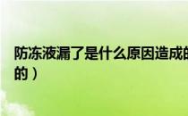 防冻液漏了是什么原因造成的（防冻液漏了是什么原因造成的）