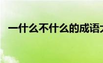 一什么不什么的成语大全（一什么不什么）