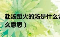 赴汤蹈火的汤是什么含义（赴汤蹈火的汤是什么意思）