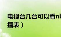 电视台几台可以看nba（求NBA近期电视转播表）