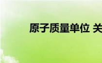 原子质量单位 关于原子质量单位