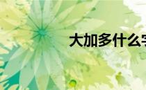 大加多什么字（大加力）