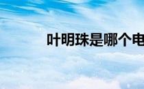 叶明珠是哪个电视剧（叶明珠）