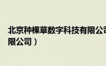 北京种棵草数字科技有限公司（关于北京种棵草数字科技有限公司）