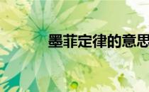 墨菲定律的意思（定理的意思）
