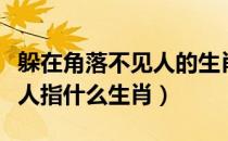 躲在角落不见人的生肖是什么（躲在角落不见人指什么生肖）