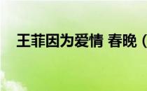 王菲因为爱情 春晚（王菲因为爱情春晚）