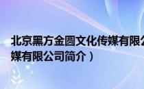 北京黑方金圆文化传媒有限公司（关于北京黑方金圆文化传媒有限公司简介）