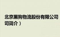 北京黑狗物流股份有限公司（关于北京黑狗物流股份有限公司简介）