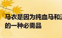 马衣是因为纯血马和温血马的存在而发展起来的一种必需品