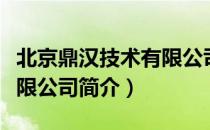 北京鼎汉技术有限公司（关于北京鼎汉技术有限公司简介）