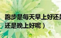 跑步是每天早上好还是晚上好（跑步是早上好还是晚上好呢）